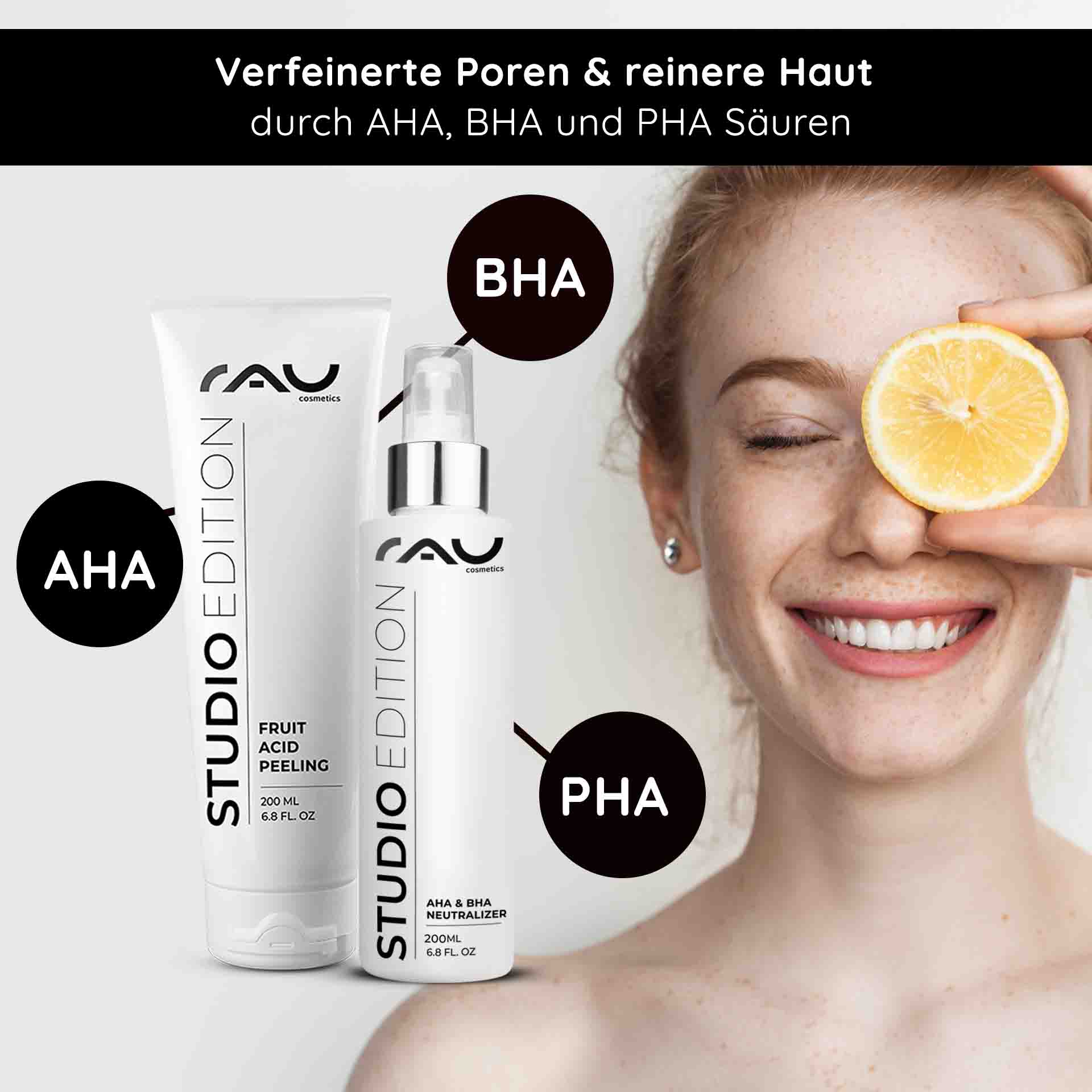 Fruit Acid Peeling 250 ml Fruchtsäurepeeling mit BHA + AHA Neutralizer 200 ml